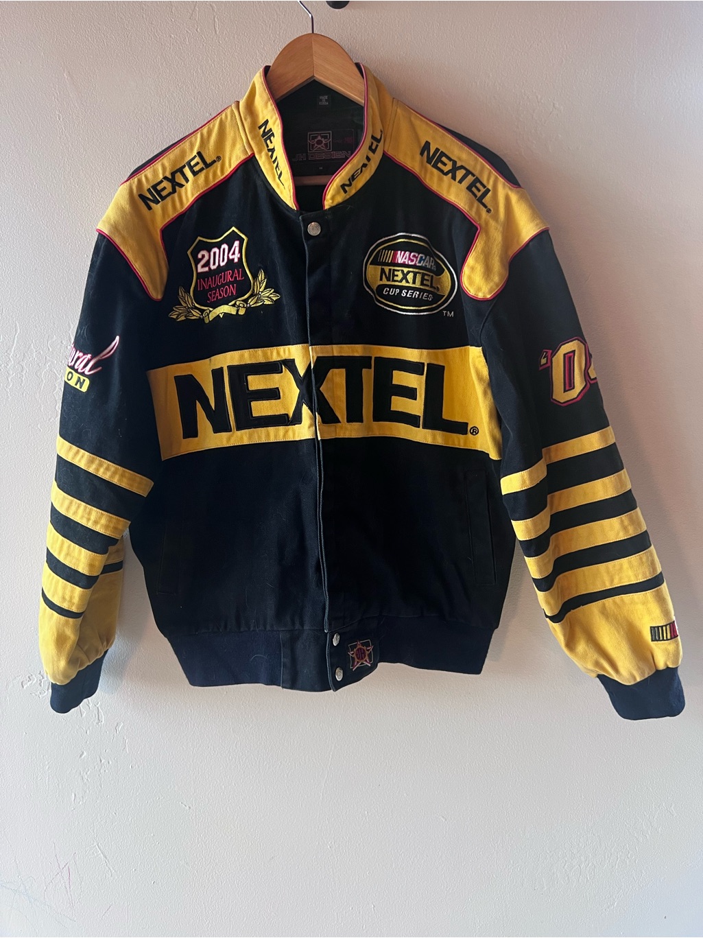 Nextel Black And Yellow Nascar Racing Jacket